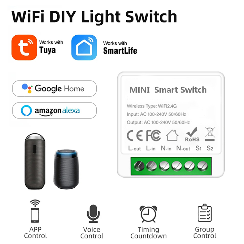 Diy Home Automation Controller - 2 Yollu Kontrol Tuya Mini 16A